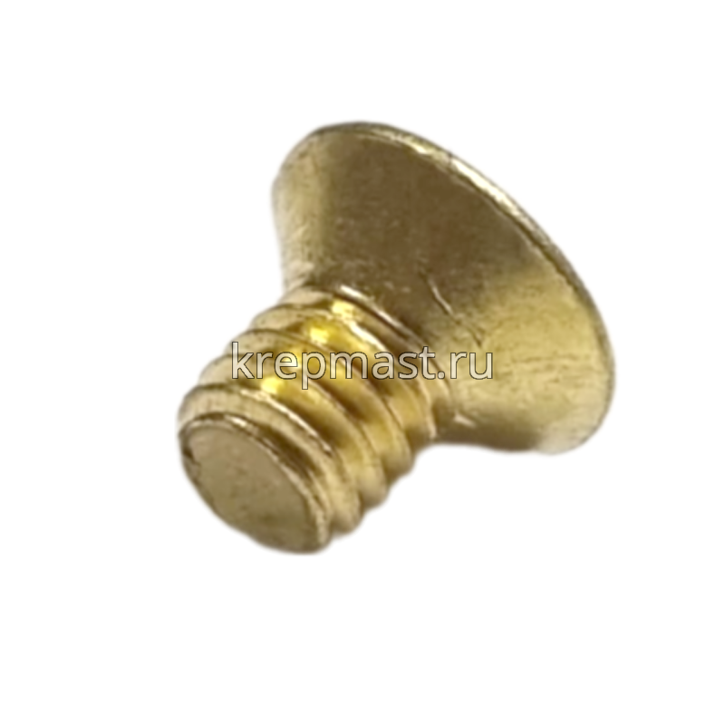 Винт потай 4,0 х 6 DIN 965 латунь