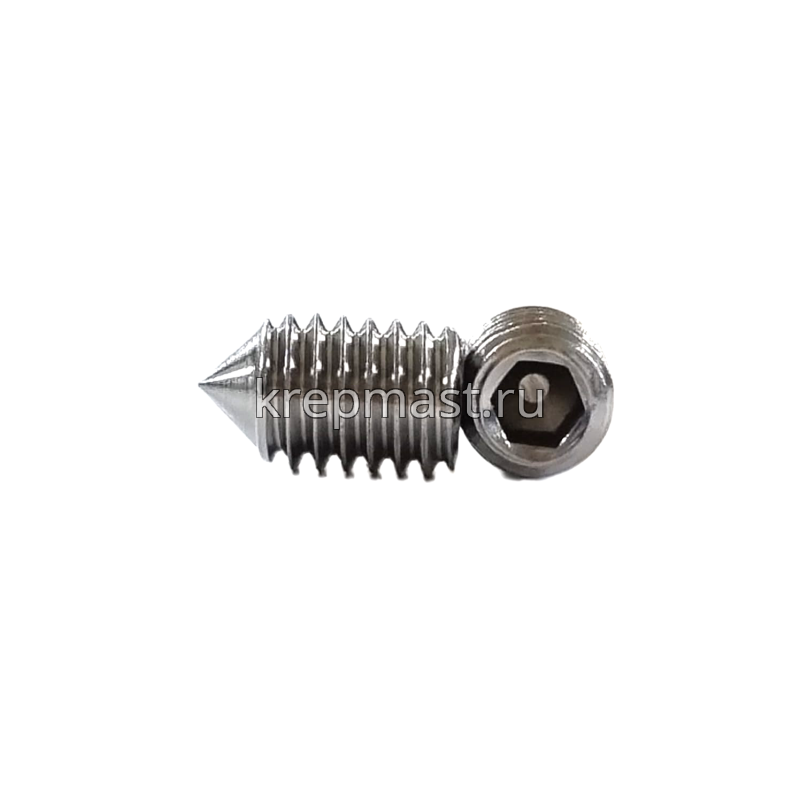Винт уст. 6х10 DIN 914 зостр. вн/ш А2 нерж.