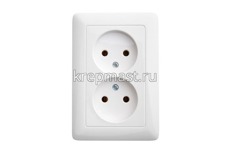 Розетка РС 16-235-б СП белая б/з 2-ая