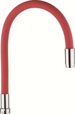 Гусак для смесителя гибкий СИЛИКОН S50R красный