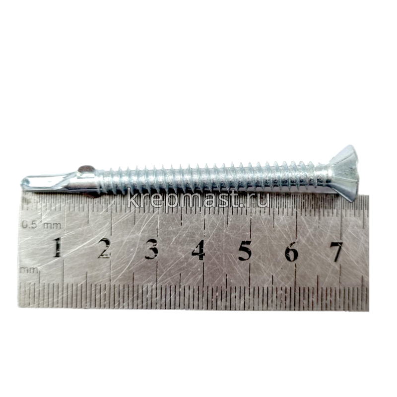 Саморез кров. ТХ30 с УШКАМИ б/шайбы DIN 7504 P 6,3х70 потай. - сверло оцинк.