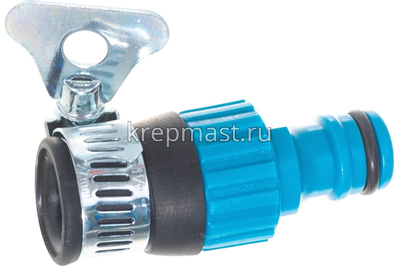 Соединитель GRINDA внешний с хомутом пласт.16мм