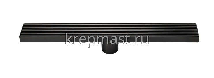 Трап САНАКС (40045) 500х68 нерж., линейный, крышка решетка ЧЕРНЫЙ