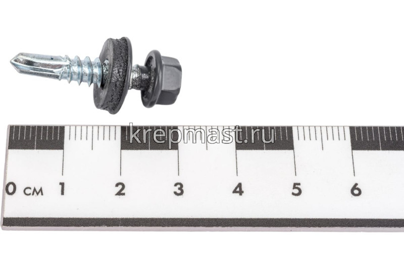 Саморез д/кровли краш. 5,5х25 RAL 7024