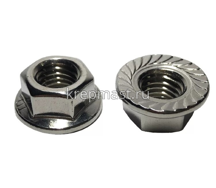 Гайка с фланцем DIN 6923 М12 нерж А2