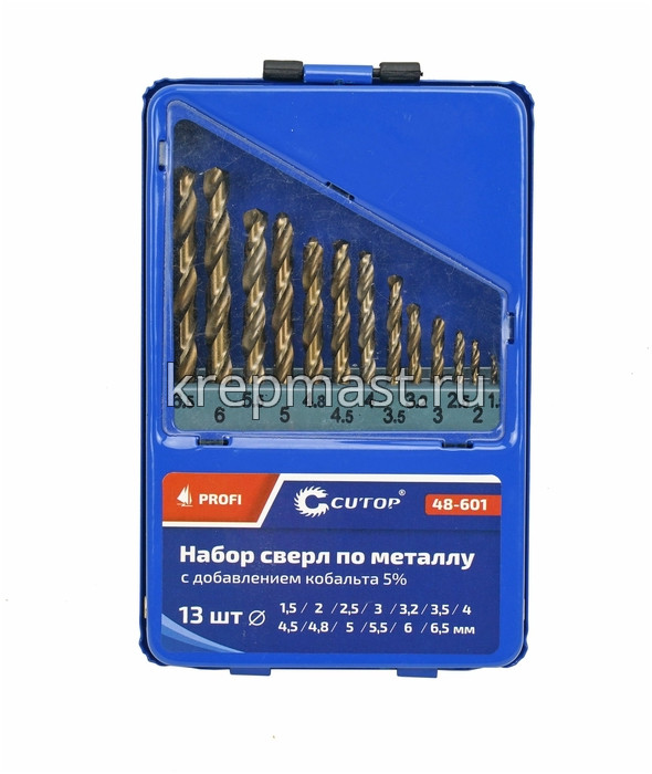 Набор сверел по металлу 13шт CUTOP (1,5-6,5мм )