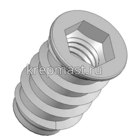 Втулка резьб.с потай фланцем М 8х12,5х20 SW8 жел./ оц