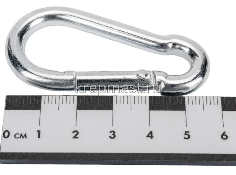 Карабин пожарный с фиксатором 6мм DIN 5299C