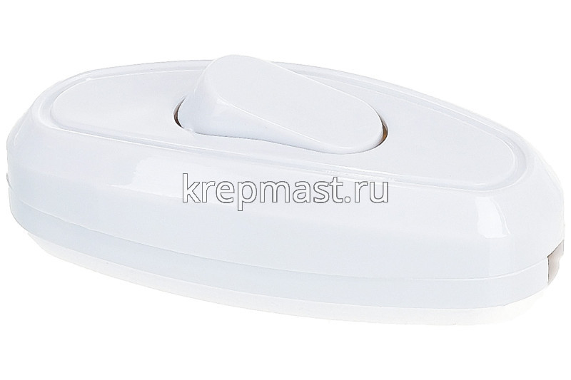 Переключатель на шнур 6A 250B бел Universal
