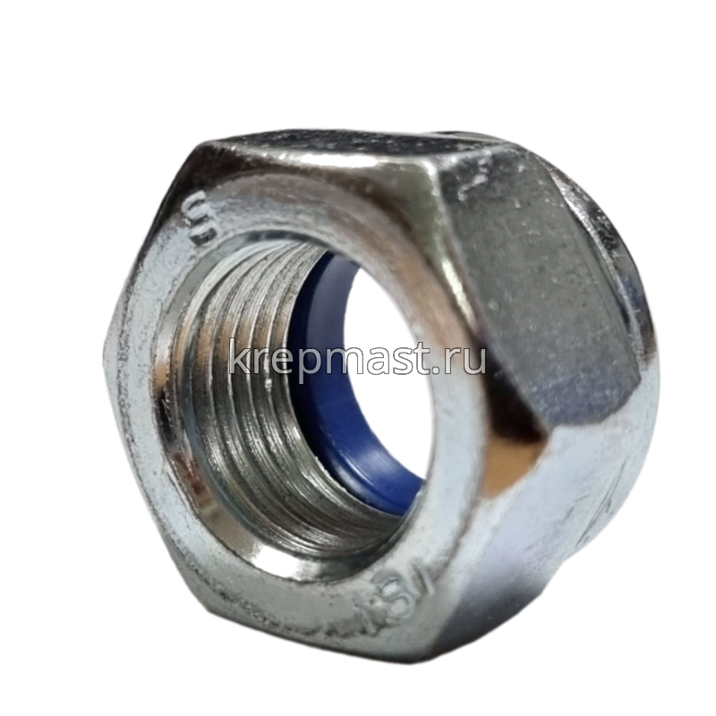 Гайка самоконтр.М16 (шаг резьбы 1,5) оц. DIN 985