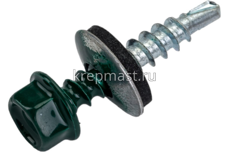 Саморез д/кровли краш. 4,8х29 RAL 6005