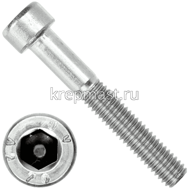 Винт с внутр.шестигранником 4 х 30 нерж. А2 DIN 912