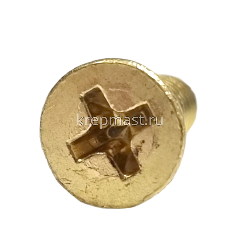 Винт потай 4,0 х12 DIN 965 латунь