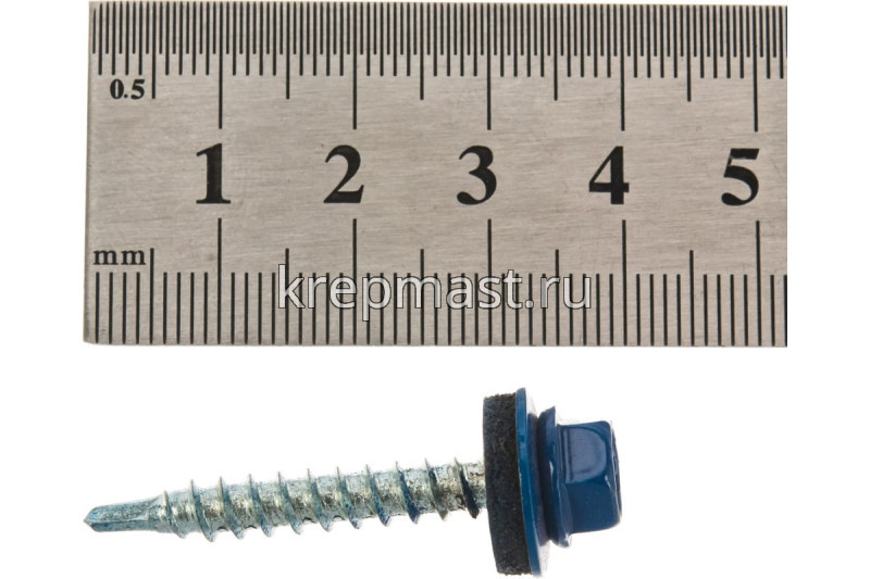 Саморез д/кровли краш. 4,8х35(38) RAL 5010