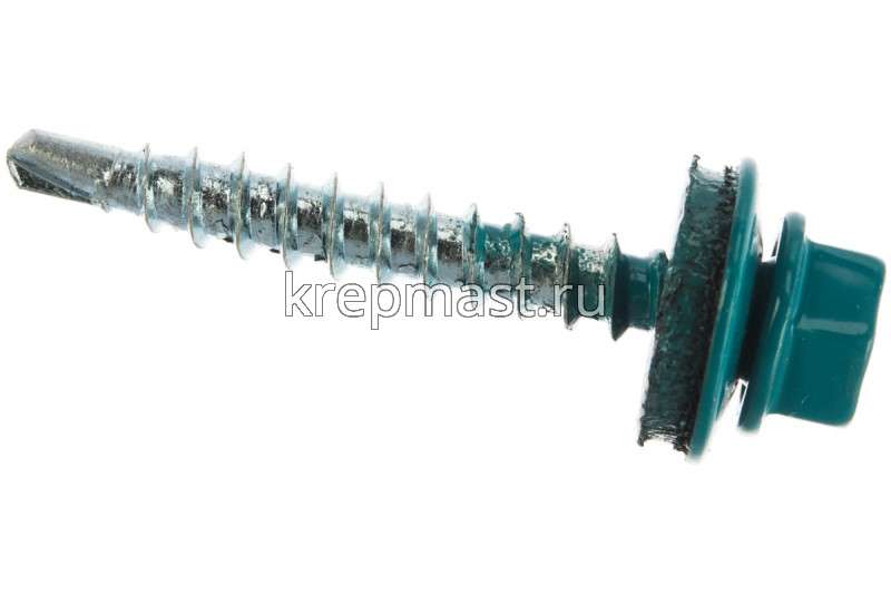 Саморез д/кровли краш. 4,8х35(38) RAL 5021