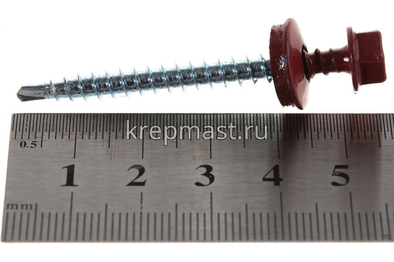 Саморез д/кровли краш. 4,8х51 RAL 3003