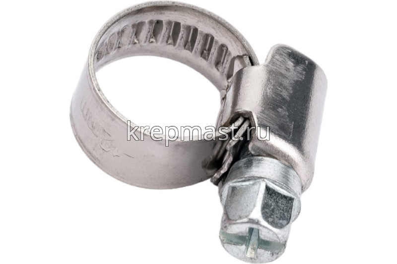 Хомут червячный нержавейка 8-12