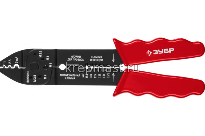 Электропассатижи ЗУБР, диаметр 0,8-2,6мм , 230мм