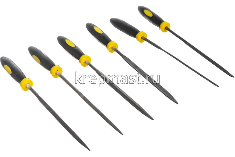 Надфили STAYER пласт.рук. 150мм 6шт