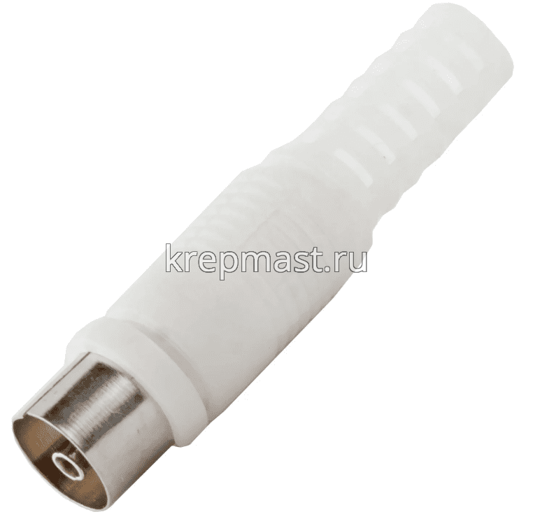 Штекер TB антенный пласт белый без пайки ТDM