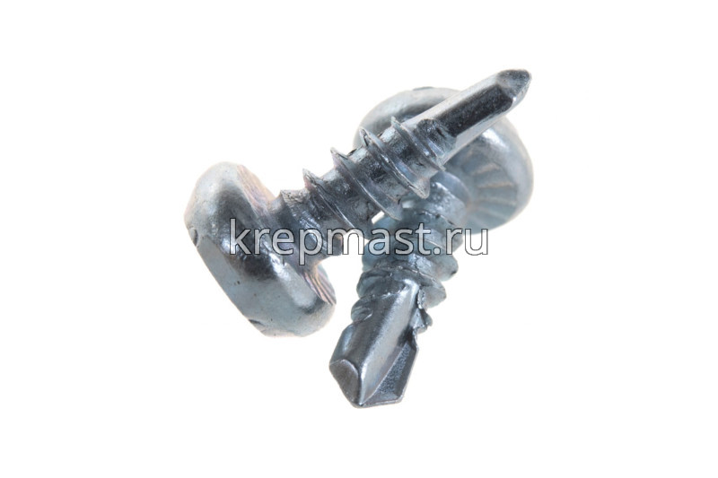 Саморез п/цил. сверло 3,5х 9,5 оцинк (белый)