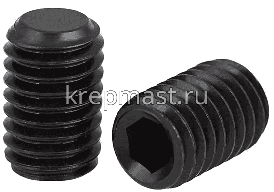 Винт уст. 4х 6 12,9 DIN 913плоск.конц.вн/ш черн