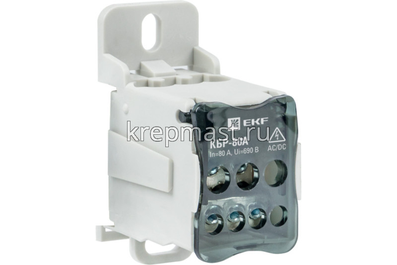 Блок распределительный КБР на DIN-рейку и монтажную панель 80A EKF PROxima