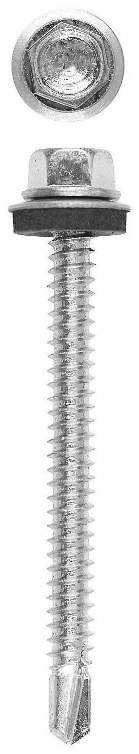 Саморез д/кровли 6,3х 76 оцинк