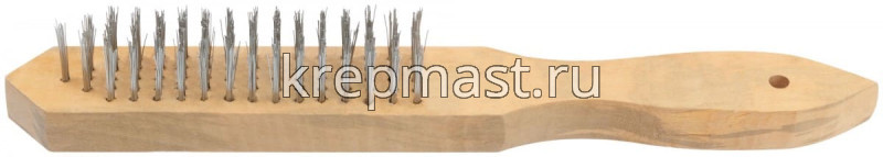 Корщетка деревянная ручка 4-х рядная