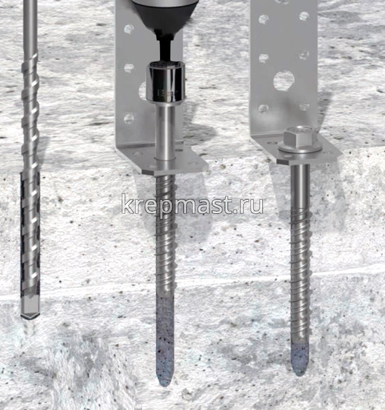 Шуруп по бетону PBW 6х 50мм (7,5х50мм шестигран.гол с п/ш)