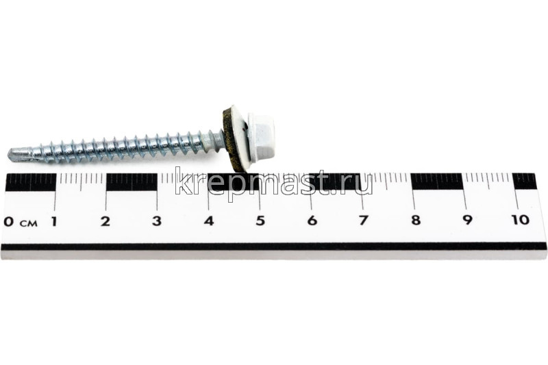 Саморез д/кровли краш. 4,8х51 RAL 9003