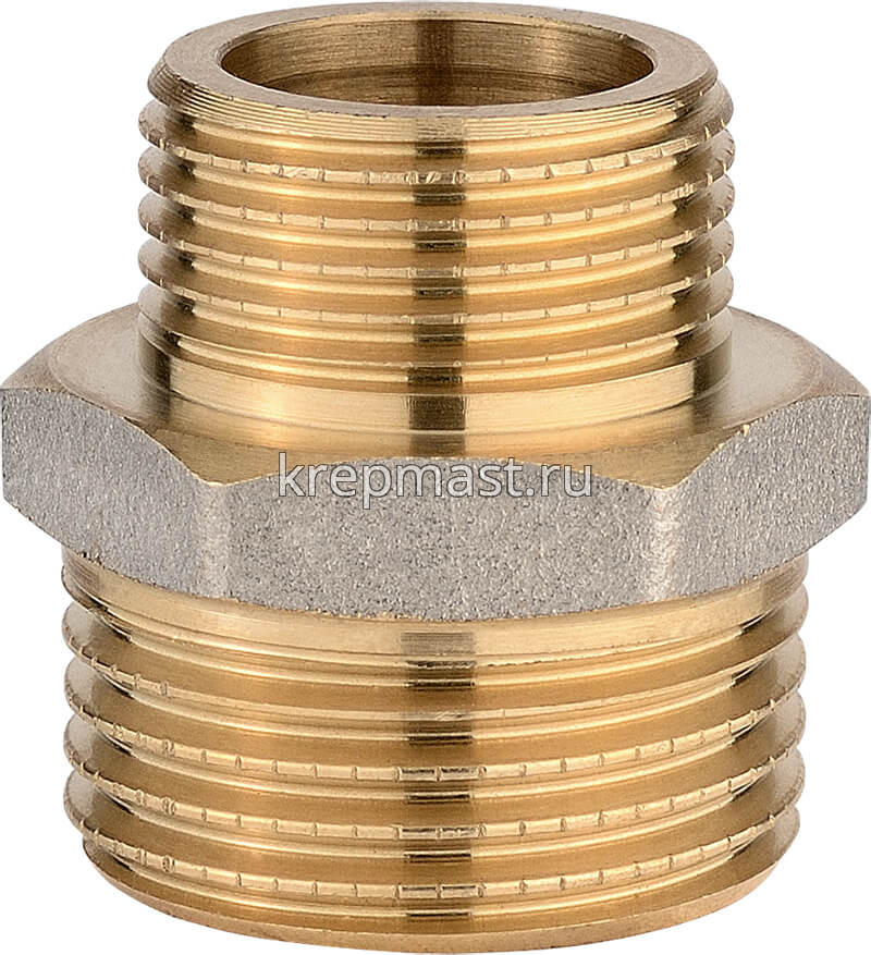 Ниппель - переходник 1/2 х 3/4 никель